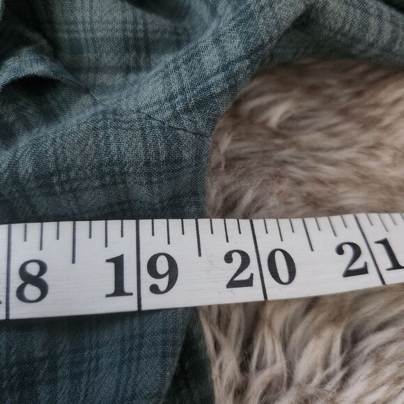 Universal Thread Long Sleeve Apron‎ Blouse  Green Plaid Women's Size Small - Picture 8 of 10